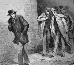 Famous sketch of Jack the Ripper.