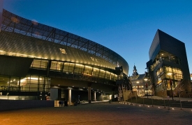 UC's campus takes on a whole new look at dusk.