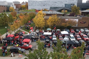 UC Myers Alumni Center tailgot lot.