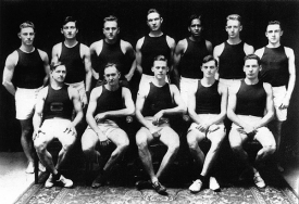 The 1914 UC track team welcomed the university's first African-American athlete, Ralph Belsinger, Ed '15