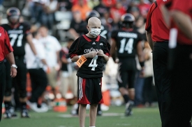 Mitch Stone on football field.