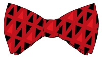 The winning design of a bowtie for the University of Cincinnati by Olivia Hiles.