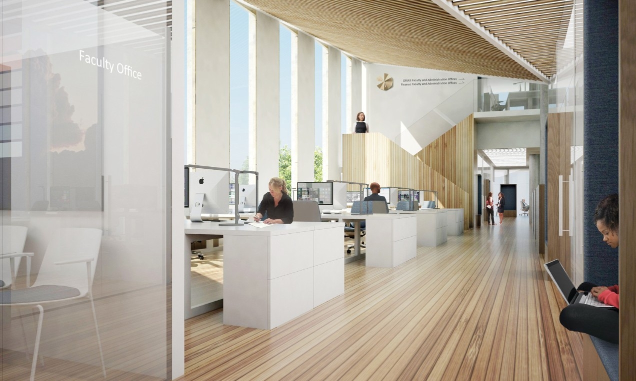 Interior rendering of Business School