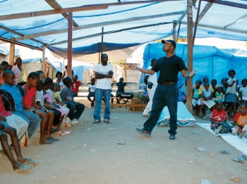 A few weeks after the 2010 earthquake hit Haiti, Cadet was in his homeland to monitor the plight of restaveks. "I told these children that all children have the same rights and are created equally by God," he says. "I was sensitizing them to reach out to those in servitude."
