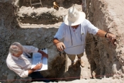 More measurements are taken at Walberg's famous dig. 