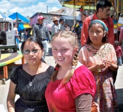 DAAP student Mona Almobayyed served in Guatemala, where she helped sell shampoo for a women's cooperative at the Tecpan fair.