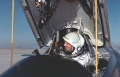 Armstrong in the cockpit of an X15