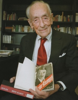 Werner Von Rosenstiel, a German exchange student in 1935, returned to the University of Cincinnati in 2001 to donate his collection of German books, now housed on the third floor of McMicken Hall in a reading room named in his honor. 