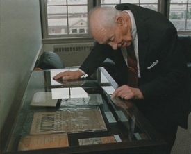 Among the many items Von Rosenstiel left in UC's care are documents and photos he collected from Germany during World War II. Background: Nuremberg Trials.