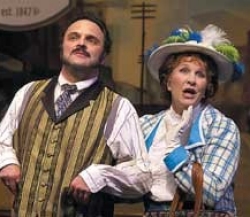 UC grad Myers, shown with Greg Procaccino, in the title role of CCM’s “Hello, Dolly” last summer.