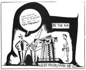 Walt Handelsman, A&S '79, the '97 Pulitzer Prize winner for editorial cartooning, first started poking jabs at the White House as a News Record cartoonist in the '70s. Here, he toys with the Jimmy Carter administration. Handelsman is syndicated to more than 250 newspapers and now works at Newsday -- employer of another News Record alumnus who was a Pulitzer finalist last year, Glenn Gamboa, A&S '89