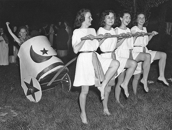 UC women in the '40s stepped out to do their best chariot-horse impressions