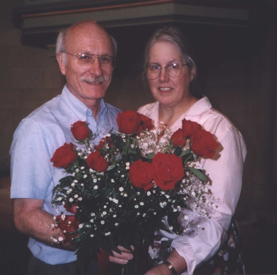 A 36th wedding anniversary photo of John and Christa Brombaugh