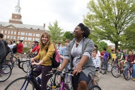 Students ride new bikes