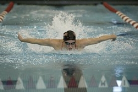 Degenstein competes in the butterfly event.