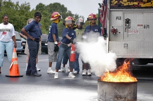 GEARUP students learn about firefighting