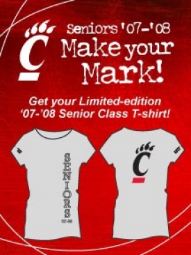 UC seniors helped create the slogan and design of the senior-class giving-campaign materials and T-shirt.