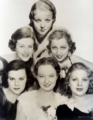 Venable with other Paramount starlets, including Ida Lupino.