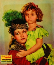 Evelyn Venable with Shirley Temple in an ad for The Little Colonel.