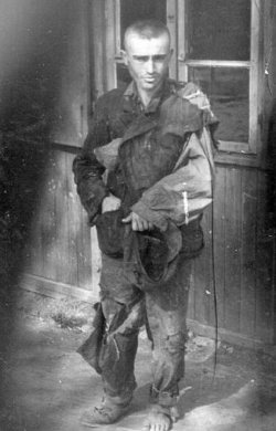 A Jewish survivor from the HASAG camp at Czestochowa.