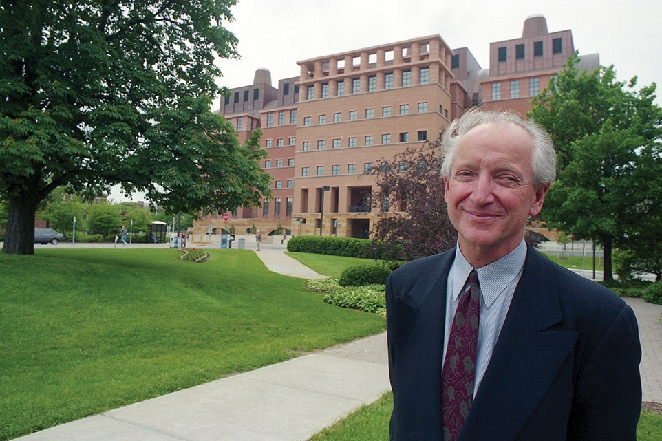 Michael Graves stands in front of the Engineering Research Center on UC's campus.