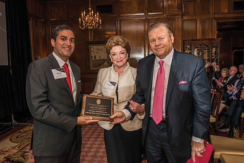 Jim Orr and his wife Cathy with Dr. Shimul Shah