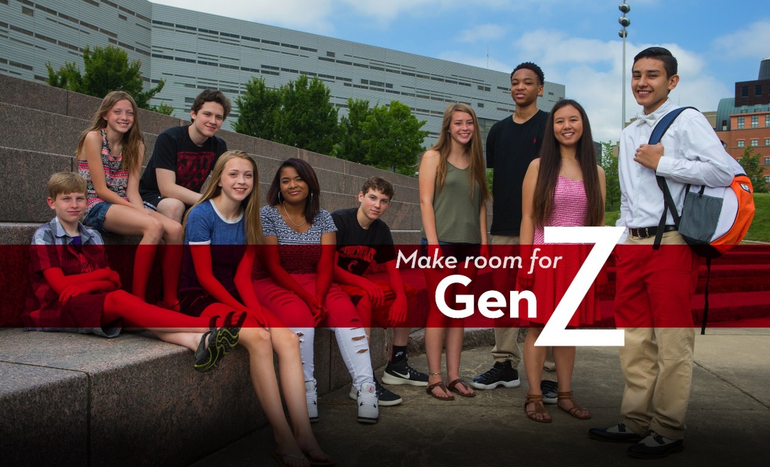 Gen Z students on campus
