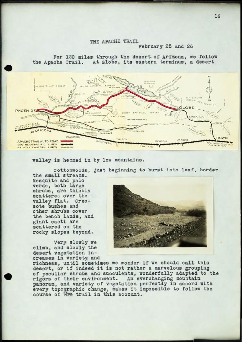 Page from Braun journal featuring a map