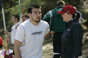 Coach Susan Seaton with Ian Jarman