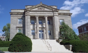 Image shows Van Wormer Library without its dome.