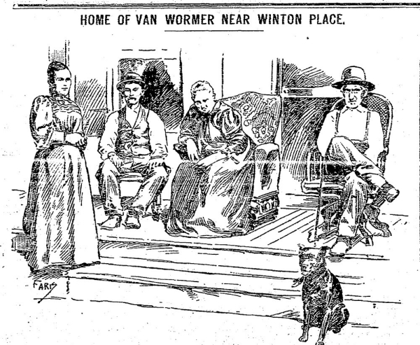 Newspaper clipping of Van Wormer family from 1903