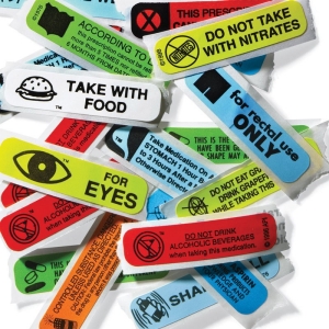 Prescription warning labels