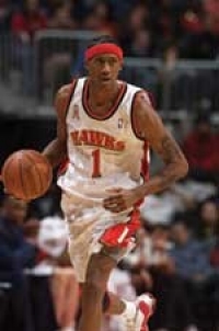 NBA star DerMarr Johnson has bounced back from life-threatening injuries following a 2002 car accident. Johnson was drafted in the first round after only a year with the Bearcats in 1999-00. photo courtesy of Atlanta Hawks