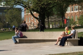 James Donnelly, DAAP '52, designed both the bench and the original Herman Schneider plaza. As part of the centennial of co-op education, the university will conduct a formal rededication of the 50-year-old bench and an expanded plaza.